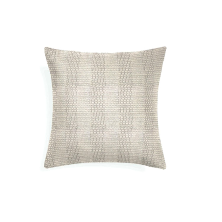 Eri Silk Pillow, Linen Block Stripe 24"x24"