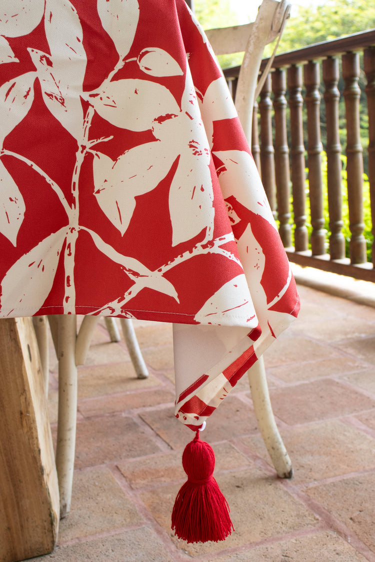 Carmine Tablecloth 59x106.2 | Rich Red Table Linen