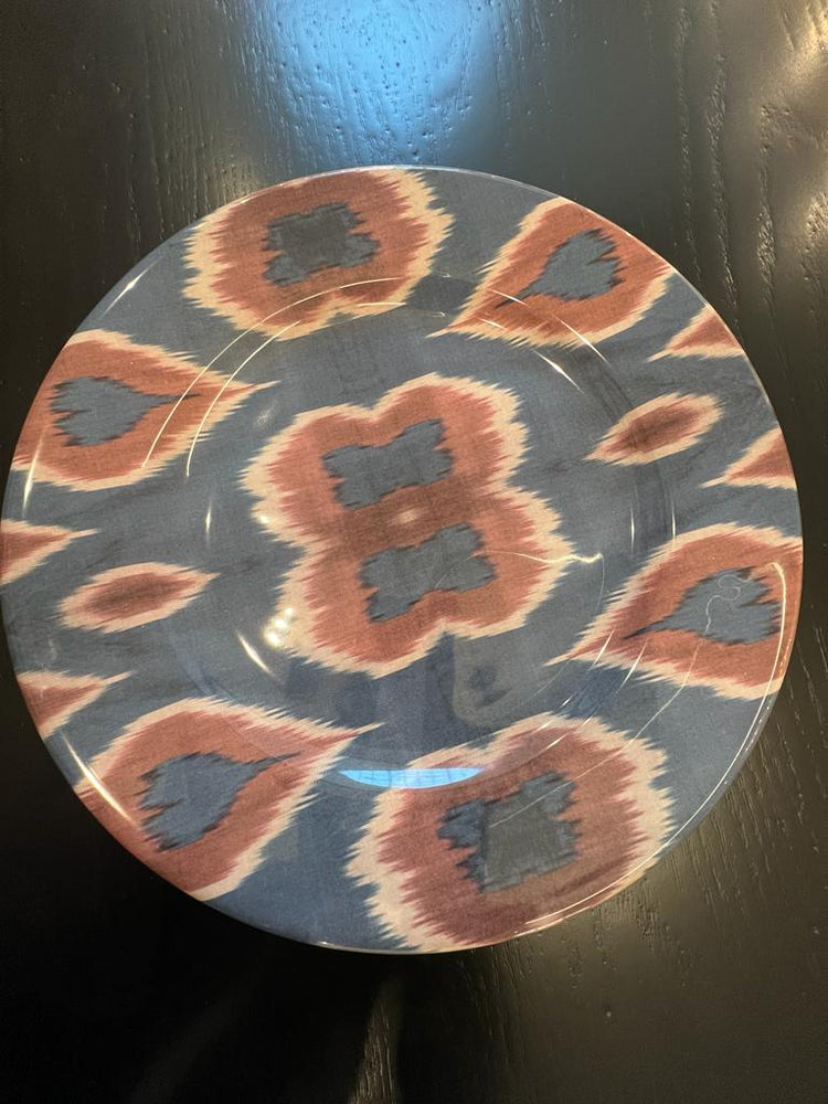 Ceramic Porcelain dinner plate Blue & Pink Reg by Les Ottomans