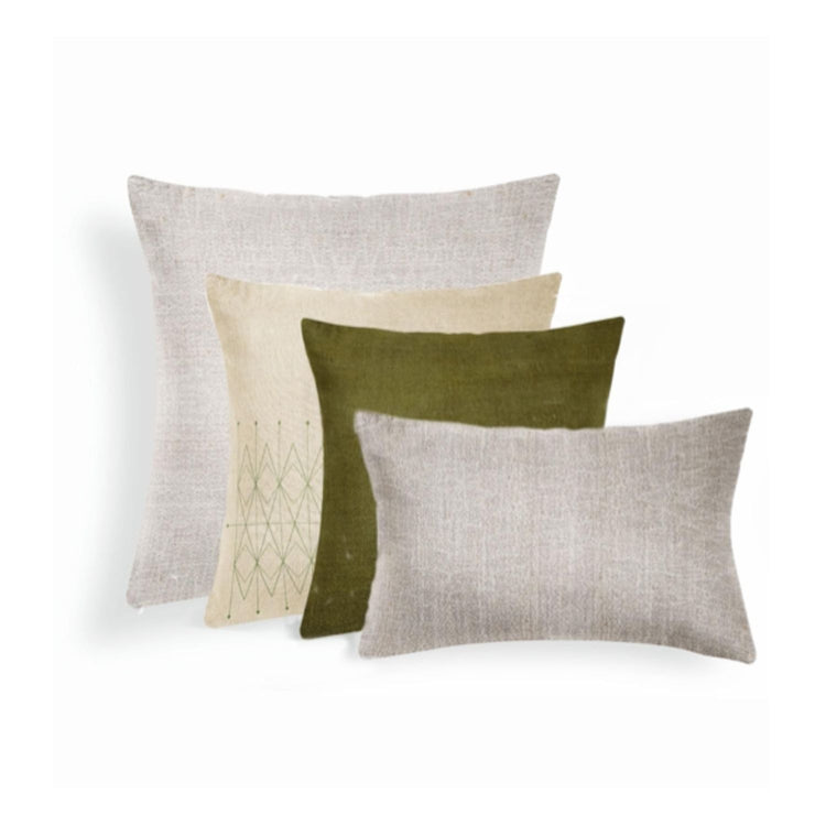 Eri Silk Pillow, Natural Jacquard 13"x21"