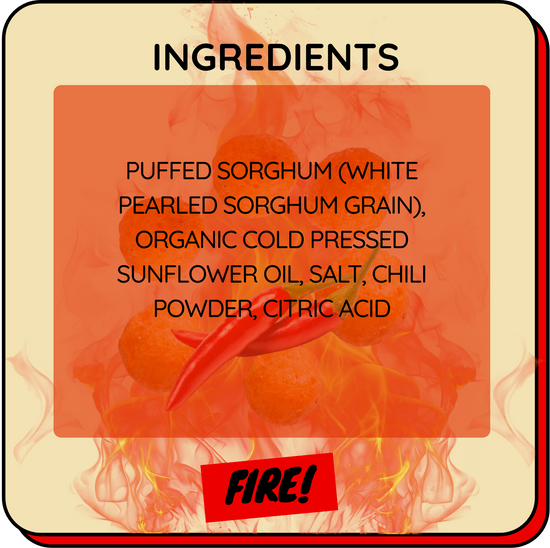 Nomnomz sorghum puffs ingredients