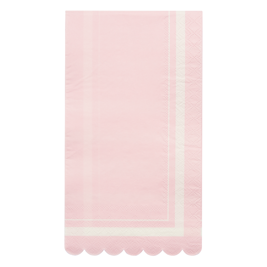 Guest Towel Scalloped Edge Blush/20/pkg