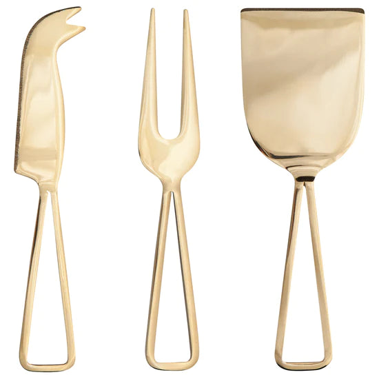 Gold Cheese Knives set of 3