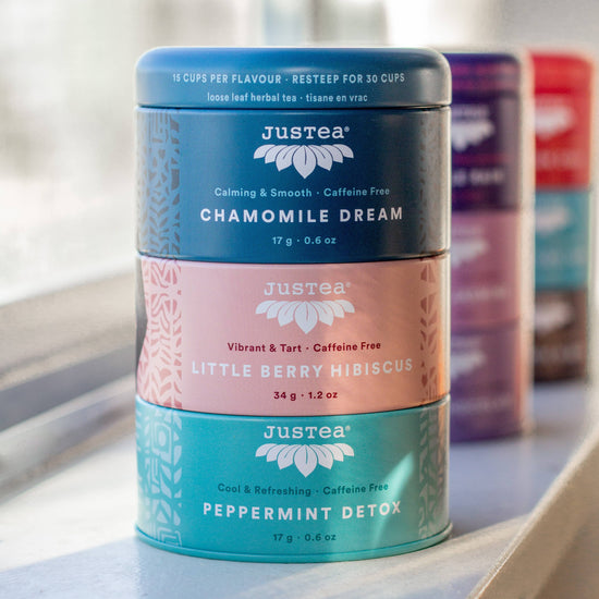 Herbal Tea Trio Tin Spoon Organic Fair Trade Tea Gift
