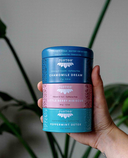 Herbal Tea Trio Tin Spoon Organic Fair Trade Tea Gift