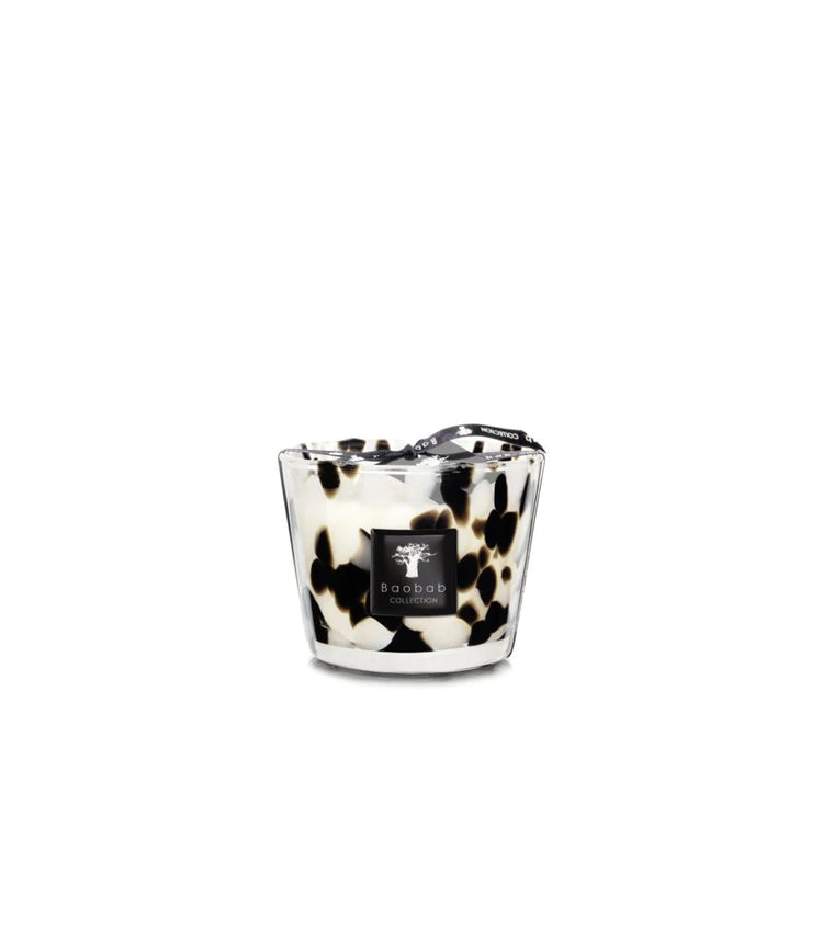 Candle pearls black, 16cm