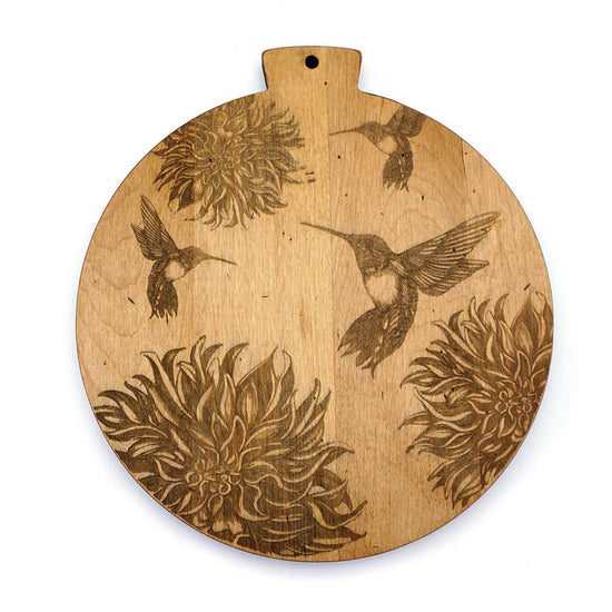 Maple Artisan Round Charcuterie Board-Laura Zindel Hummingbird