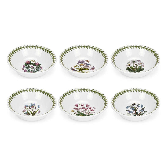 Portmeirion Botanic Garden Mini Bowl set of 6, Assorted Motif, Earthenware Botanic Garden