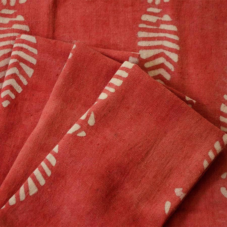 Red Block Print Napkins Set of 4 | Artisan Table Linens