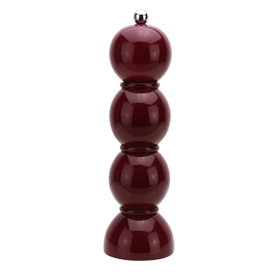Salt Pepper Grinder, Bobbin Deep Cherry Red, 24cm.