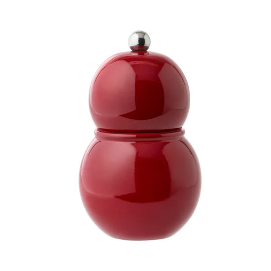 Salt Pepper Mill, Bobbin Chubbie Cherry Red, 12cm.