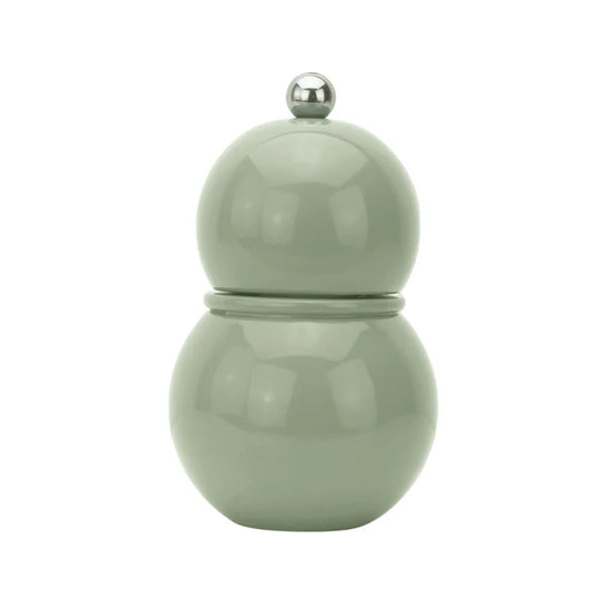 Salt Pepper Mill, Bobbin Chubbie Sage, 12cm