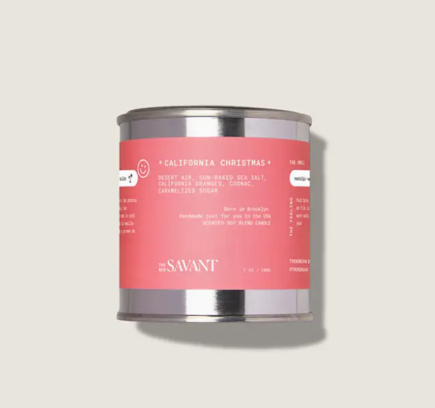 Gourmand + Marine - Soy Blend - California Christmas Candle: 7oz. Standard Size