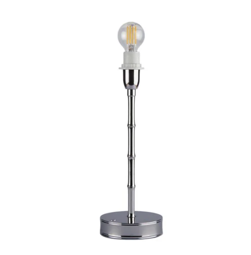 Bamboo Lamp Base Silver 10"