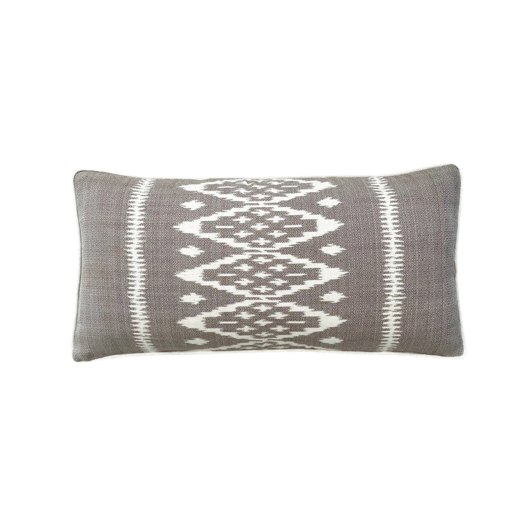 Pillowcase, The Vientiane Collection - Lao Ikat, Gray