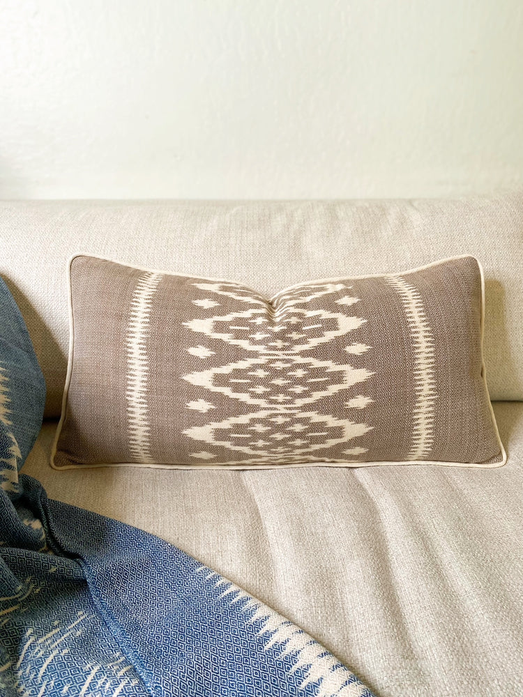 Pillowcase, The Vientiane Collection - Lao Ikat, Gray