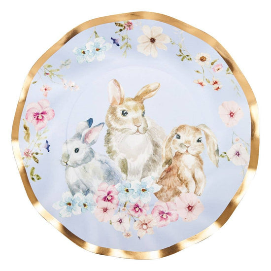 Wavy Paper Salad Plate Charming Easter - 8pkg