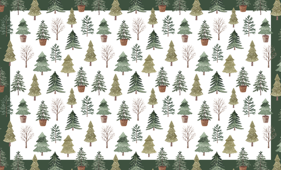 Winter Tablecloth 59x86.6 | Holiday Tree Table Decor