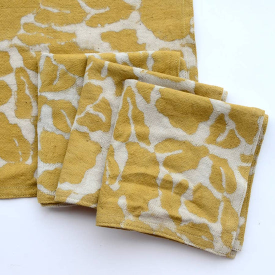 Yan Block Print Cocktail Napkins Set of 4
