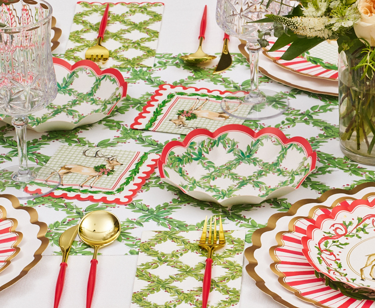 Holly Berry Appetizer/Dessert Bowls/8pk