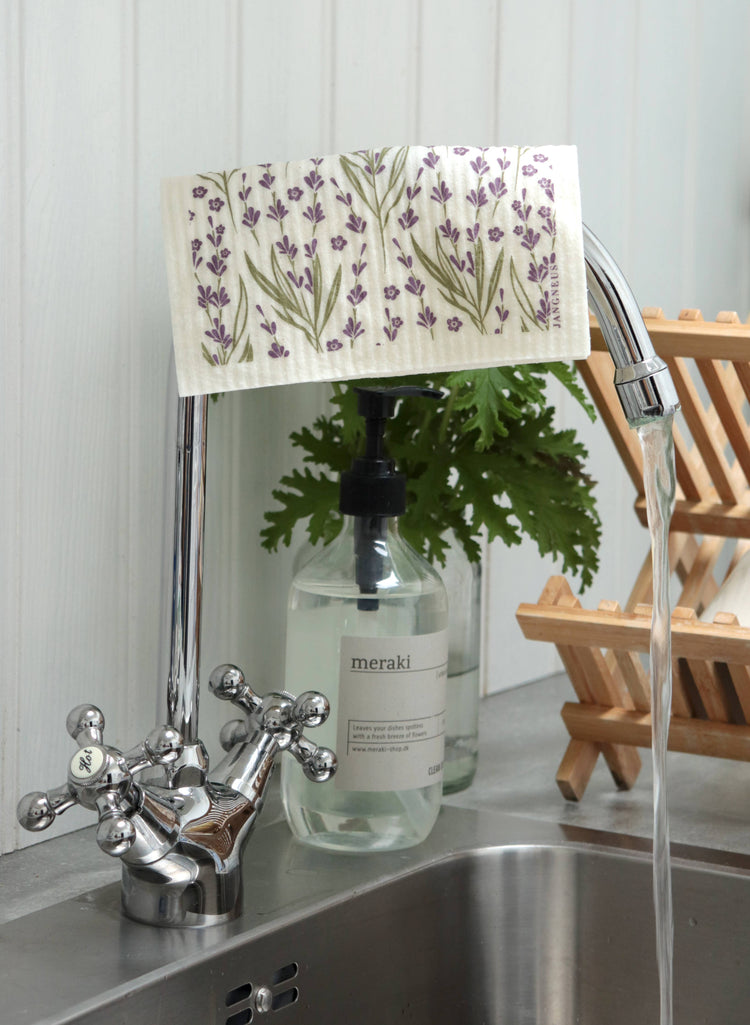 Green Lavender Swedish Dishcloth