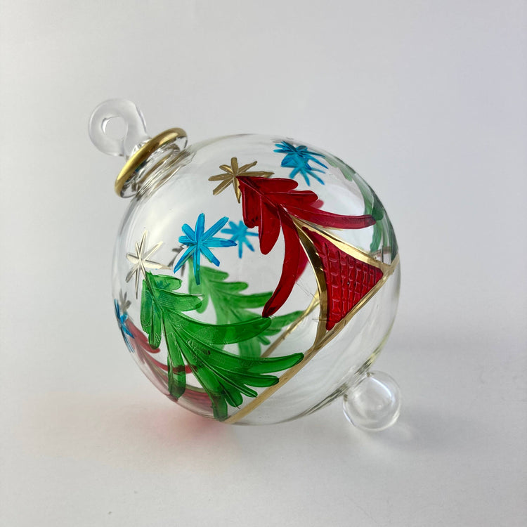 Blown Glass Ornament - Christmas Trees