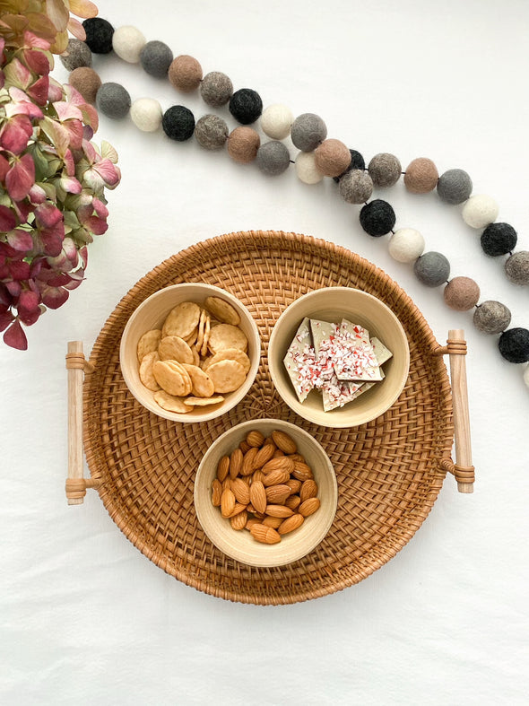 Bamboo Snack Bowl in Gray