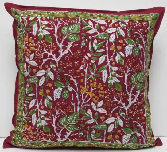 Pillow Printed 18" x 18" Currant Ruby Red