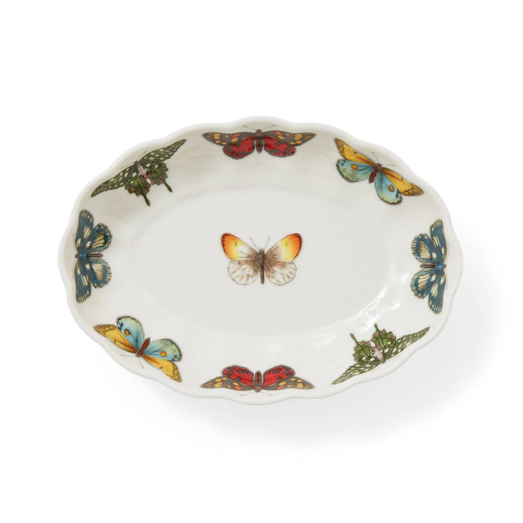 Portmeirion Botanic Garden Harmony 6" Oval Fluted Dish: Botanic Garden Harmony