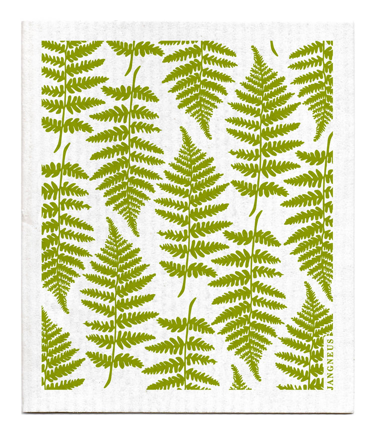 Green Fern Swedish Dishcloth