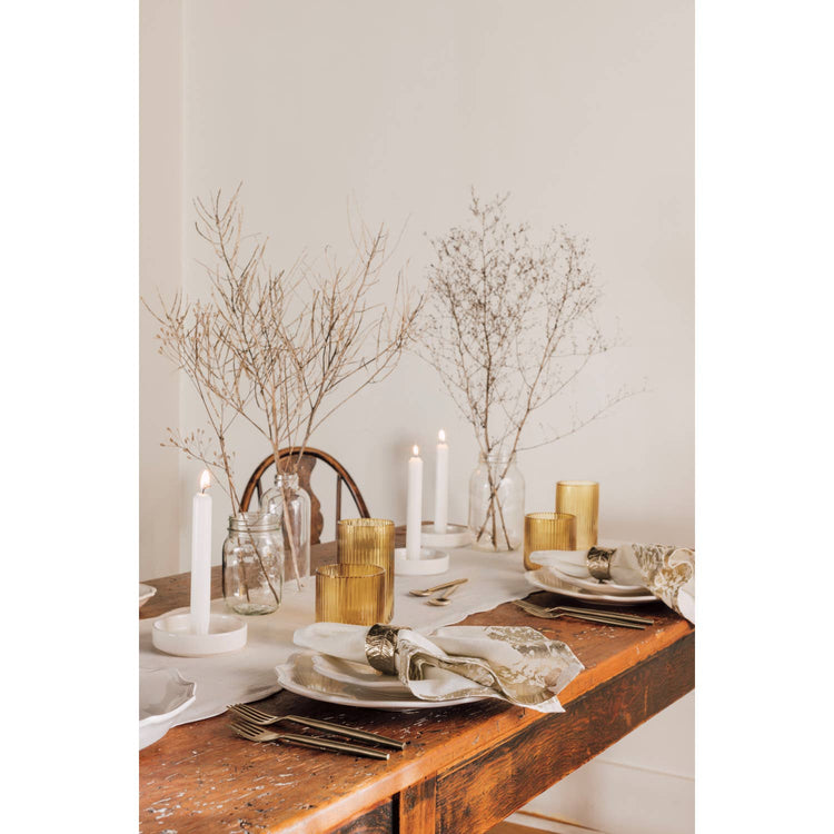 Fluted Glass 17 oz - Amber