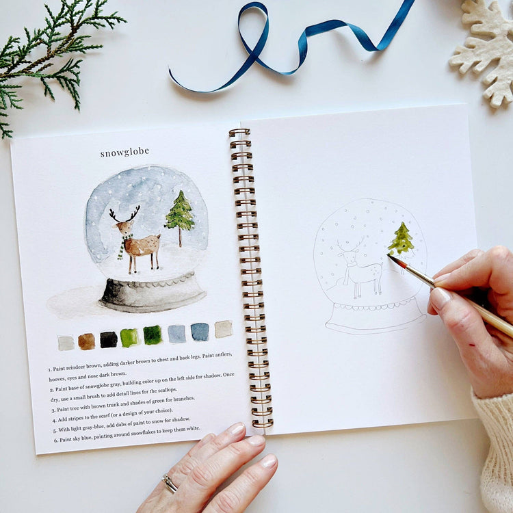 Winter watercolor workbook