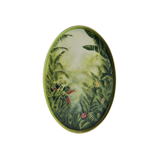 Decorative iron tray, forest by Les Ottomans, green