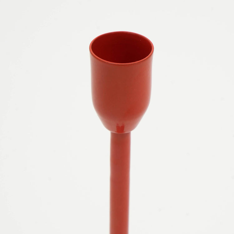 Floral Fusion Candle Holder, Red