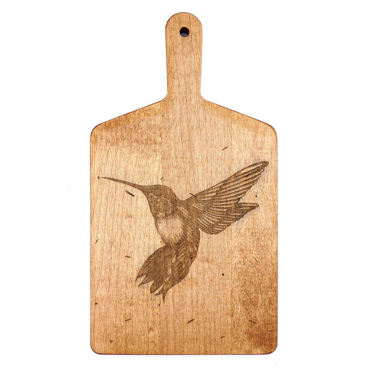 Artisan Maple Rectangle Handled Cheese Board-Laura Zindel: Hummingbird