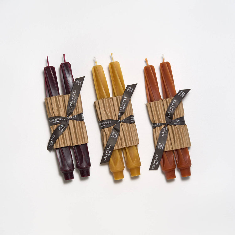 9" Twist Taper Candles: Tangerine