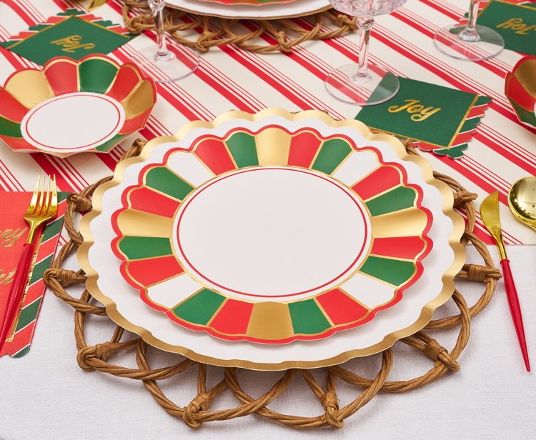 Joyful Christmas Dinner Plates/8pk