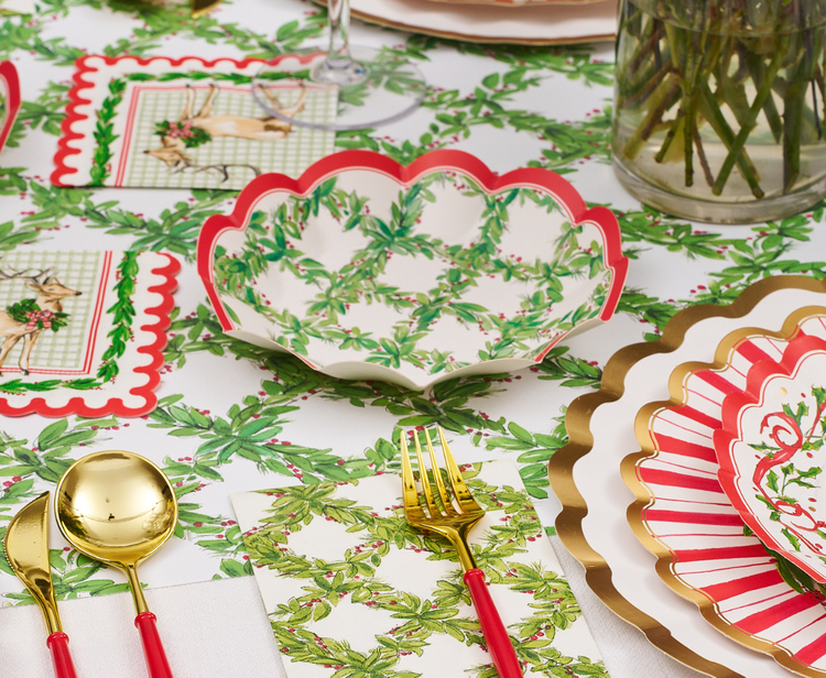 Holly Berry Appetizer/Dessert Bowls/8pk