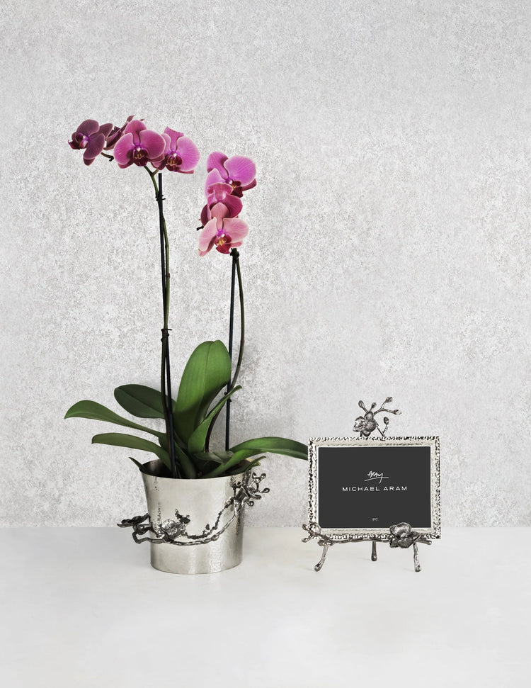 Black orchid easel photo frame