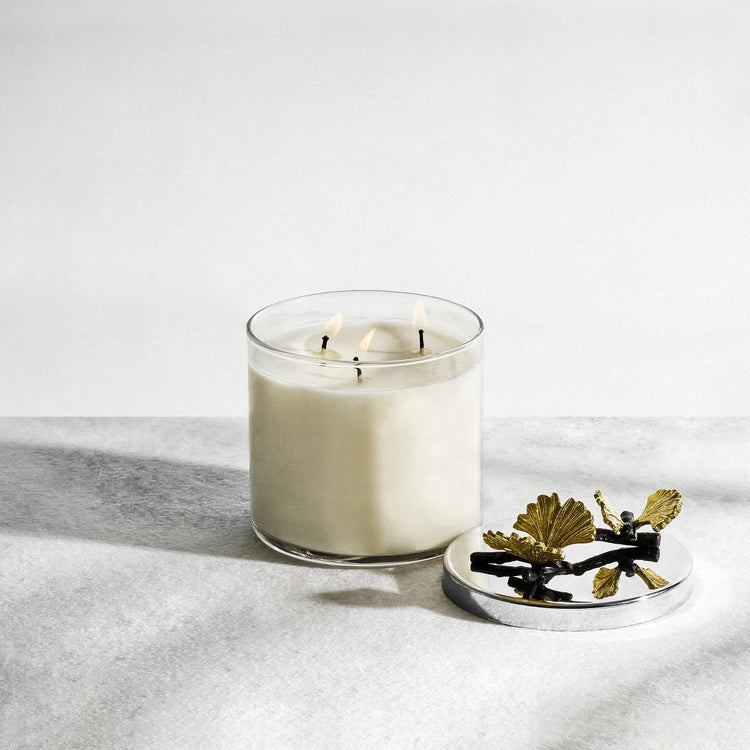 Butterfly ginkgo candle