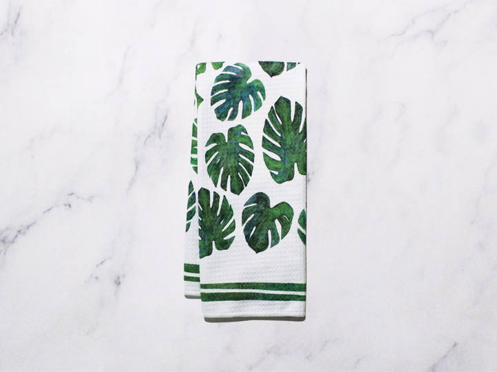 Dish Towel in Monstera Plant