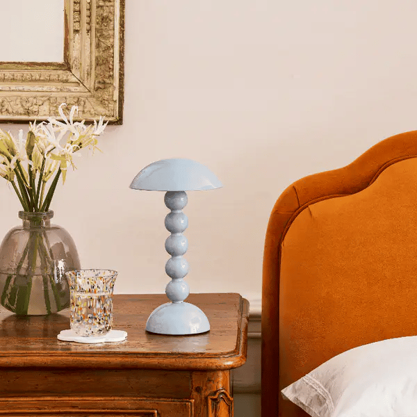 Bobbin LED Lamp in Pale Denim