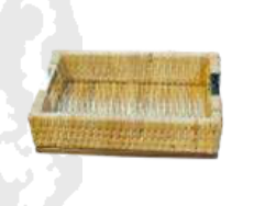 Rattan tray by Les Ottomans