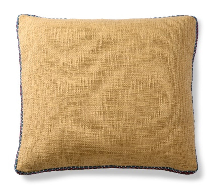 Cushion cover, basketweave solid, gold 20"x20"