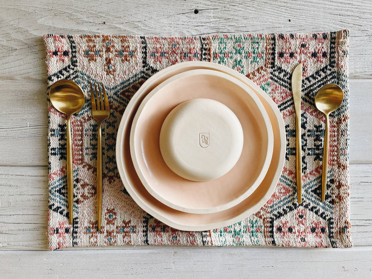 Dinner Set, Ceramic, Matte Blush