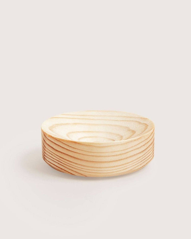 Soap Dish, Pine Natural Round