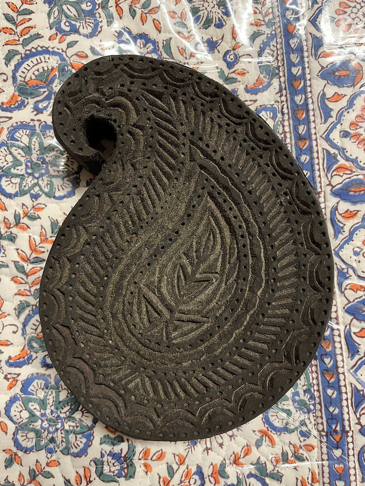 Wood Block 6" Large Paisley