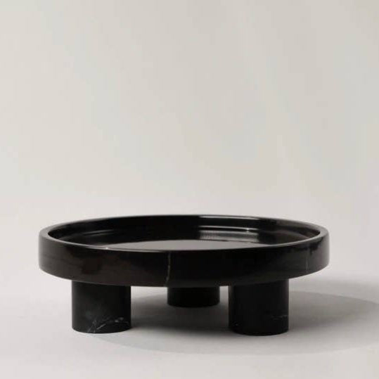 black marble cake stand